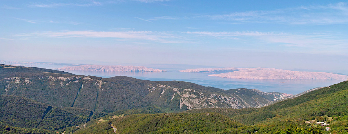 Velebit - vue sur l'Adriatique
